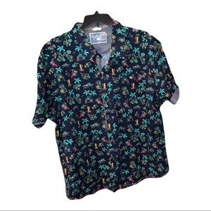 Men’s Huntington‎ Hawaiian short sleeve button down shirt beach club plus 4X